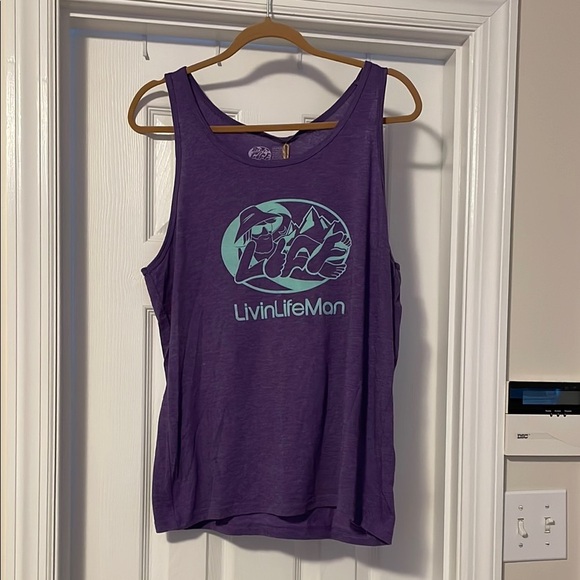 LivinLifeMan Purple Tank Top - Picture 1 of 3